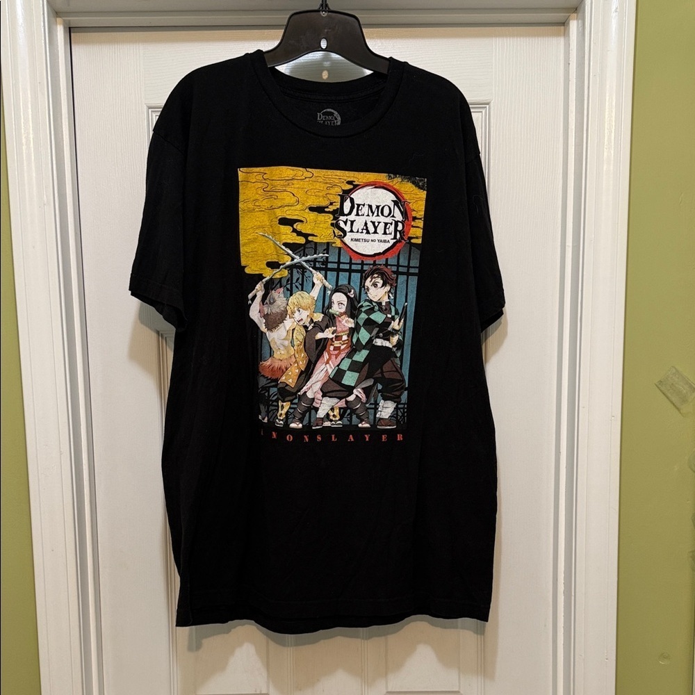 Demon Slayer Anime Graphic Tee Black T-Shirt – XL